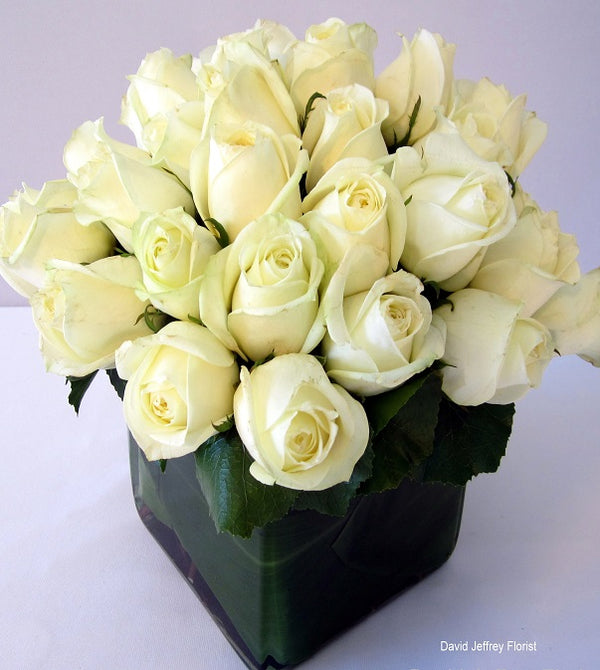 White Rose Bouquets by David Jeffrey Florist 