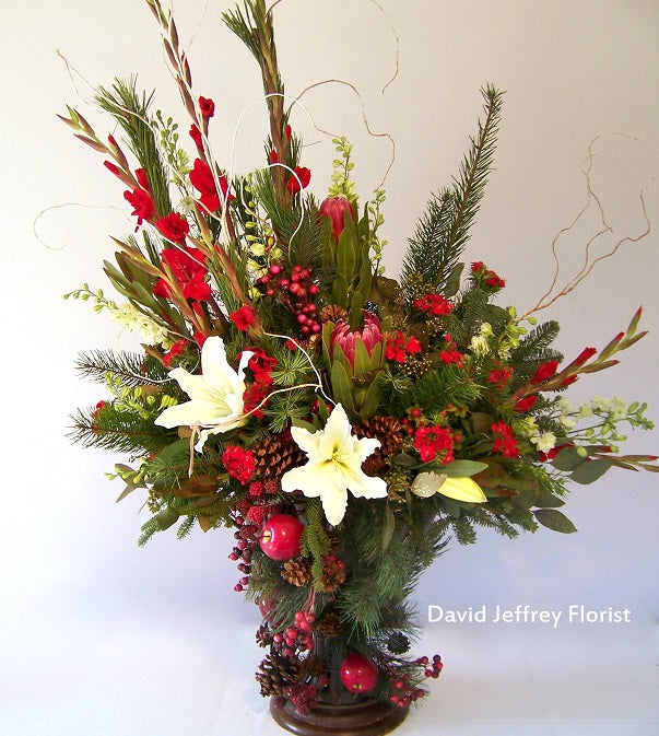 Christmas flowers by David Jeffrey Florist 