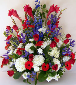 Red, White & Blue Tribute Flowers by David Jeffrey Florist 