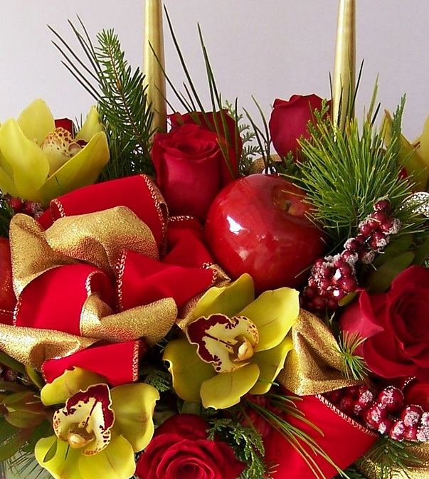 David Jeffrey's Christmas Orchid Centerpiece